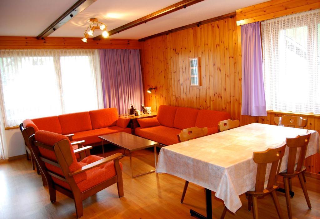 Haus Alba Apartment Saas-Almagell Ruang foto